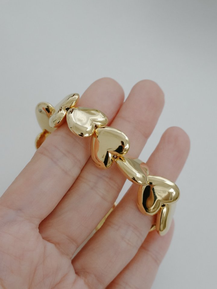 Eeiitt - Korean Women Fashion - #momslook - Heart Connect Bracelet - 6