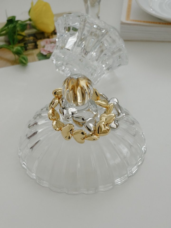 Eeiitt - Korean Women Fashion - #momslook - Heart Connect Bracelet - 8