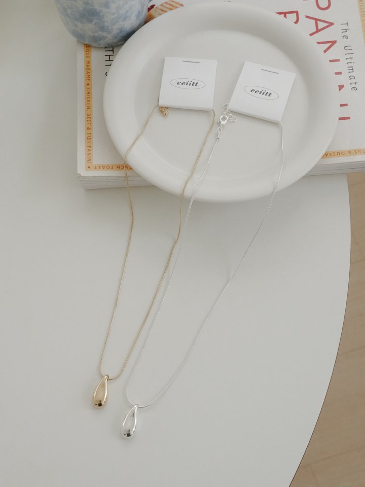 Eeiitt - Korean Women Fashion - #momslook - Bellen Water Drop Necklace - 10
