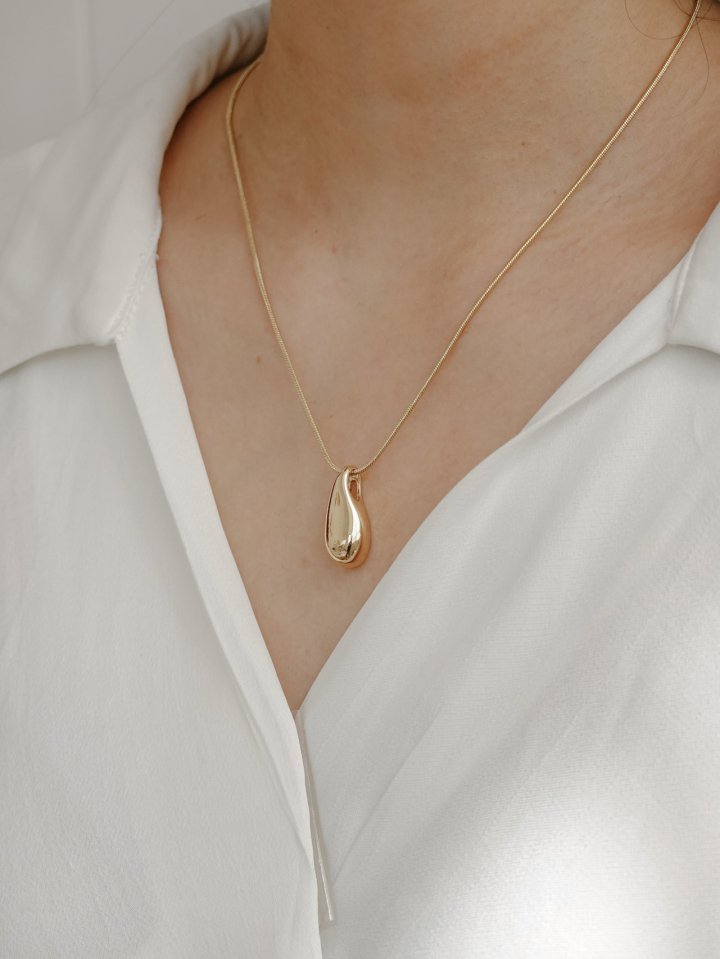 Eeiitt - Korean Women Fashion - #momslook - Bellen Water Drop Necklace - 7