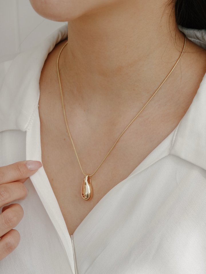 Eeiitt - Korean Women Fashion - #momslook - Bellen Water Drop Necklace - 9