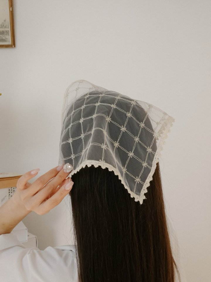 Eeiitt - Korean Women Fashion - #pursuepretty - Butterfly Check Hair Kerchief - 10