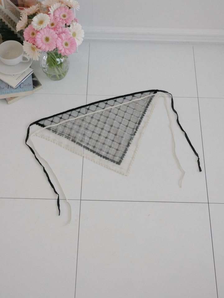 Eeiitt - Korean Women Fashion - #restrostyle - Butterfly Check Hair Kerchief - 11