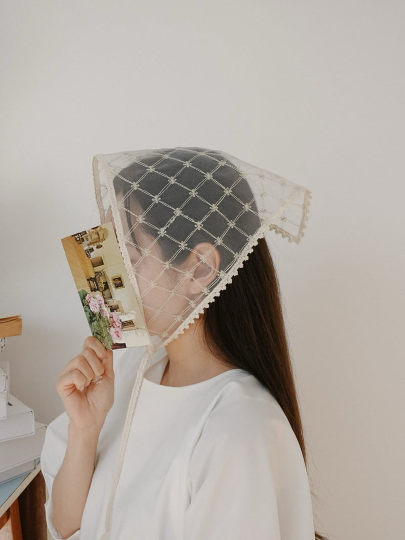Eeiitt - Korean Women Fashion - #romanticstyle - Butterfly Check Hair Kerchief - 12