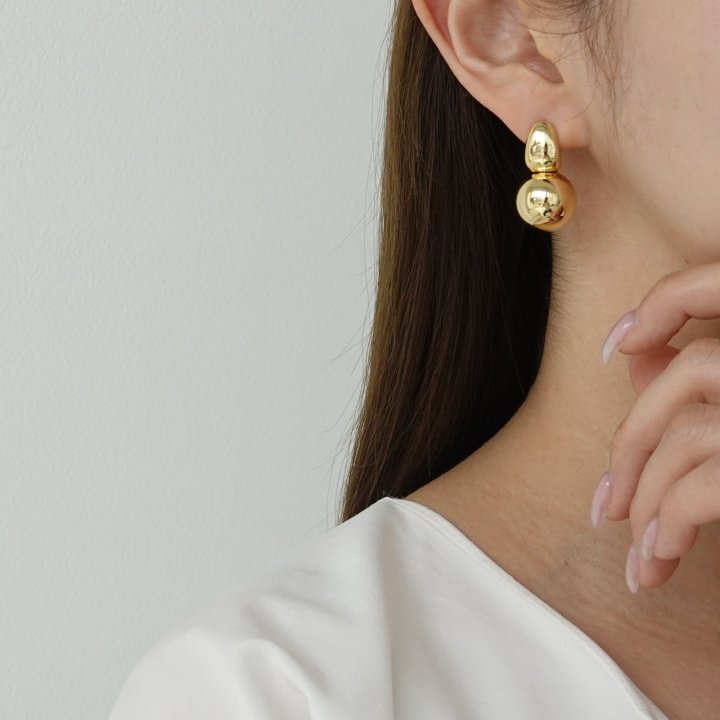 Eeiitt - Korean Women Fashion - #womensfashion - Dumore Bold Ball Earrings - 9