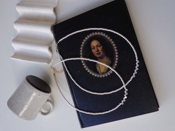 Eeiitt - Korean Women Fashion - #womensfashion - Queens Cubic Pearl Necklace - 7