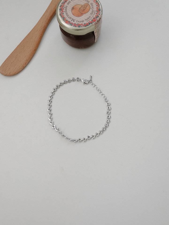 Eeiitt - Korean Women Fashion - #momslook - April Heart Bracelet - 4