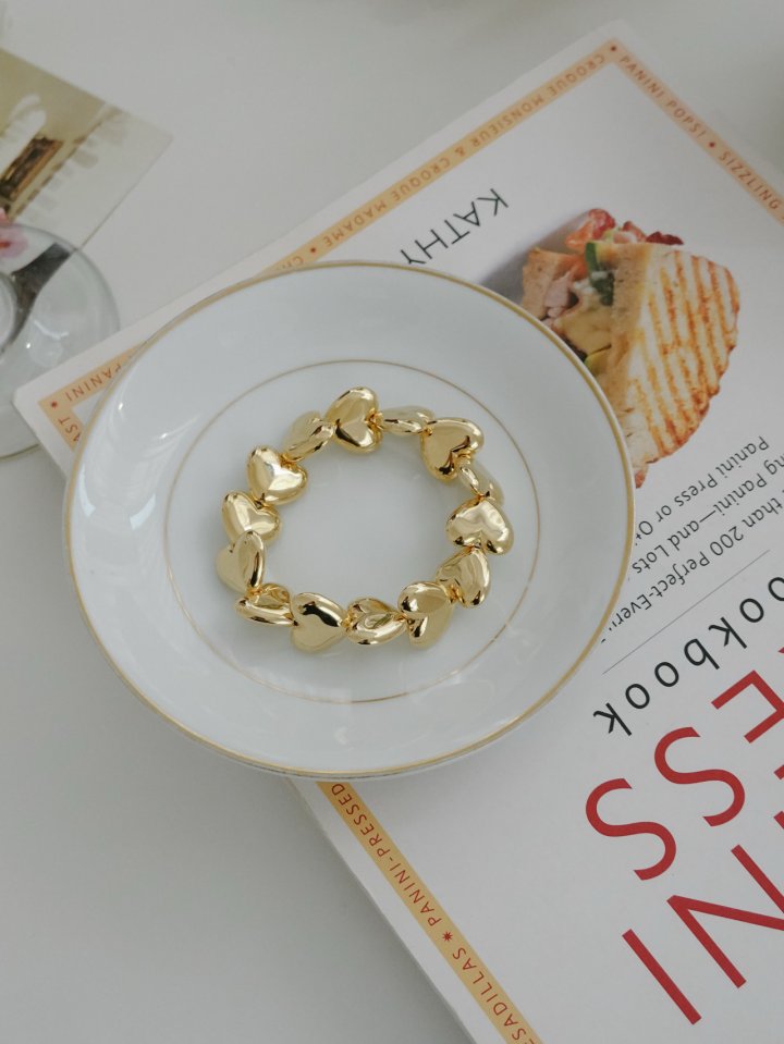 Eeiitt - Korean Women Fashion - #womensfashion - Heart Connect Bracelet - 3
