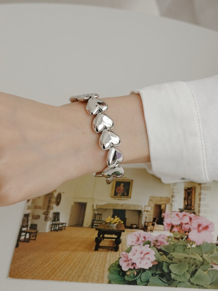 Eeiitt - Korean Women Fashion - #womensfashion - Heart Connect Bracelet - 9