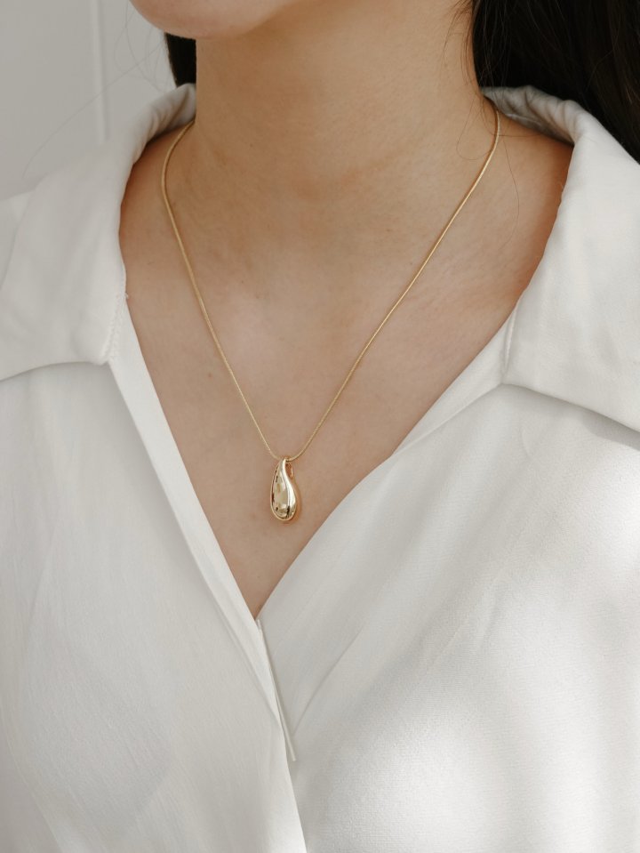 Eeiitt - Korean Women Fashion - #womensfashion - Bellen Water Drop Necklace - 2