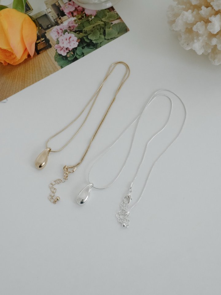 Eeiitt - Korean Women Fashion - #womensfashion - Bellen Water Drop Necklace - 8