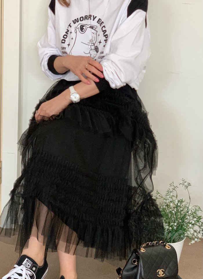 Elmu - Korean Women Fashion - #momslook - Elsa Cha Banding Skirt - 2