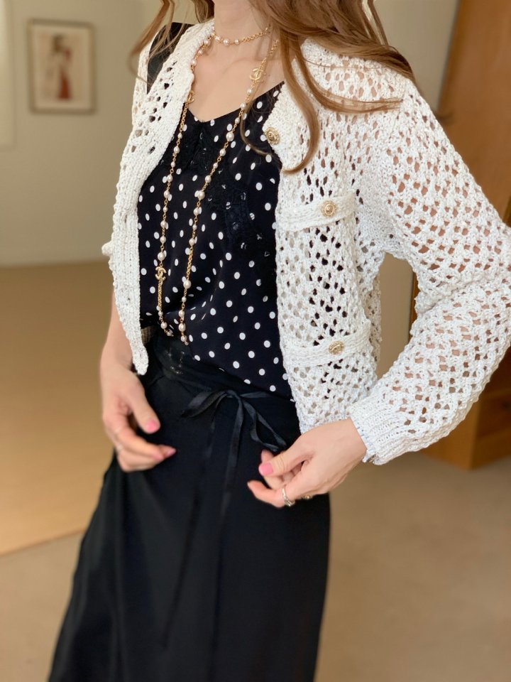 Elmu - Korean Women Fashion - #momslook - Spangle Cardigan - 6