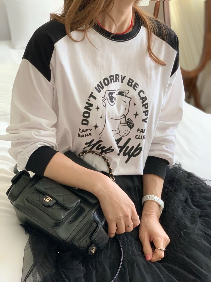 Elmu - Korean Women Fashion - #momslook - Hup Hup Box Tee - 5