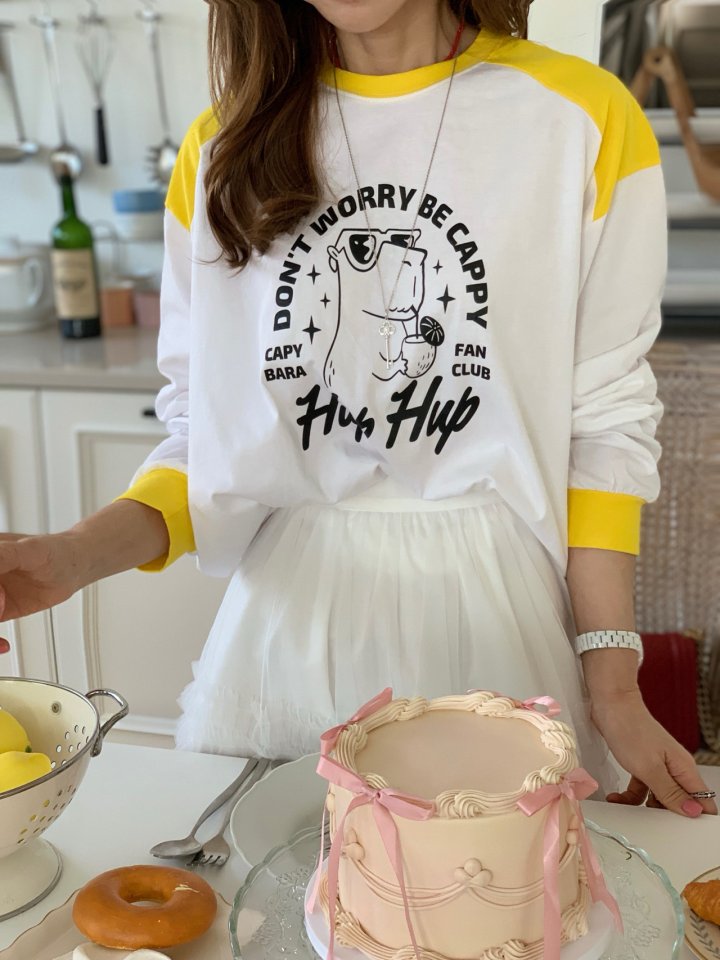 Elmu - Korean Women Fashion - #momslook - Hup Hup Box Tee - 9