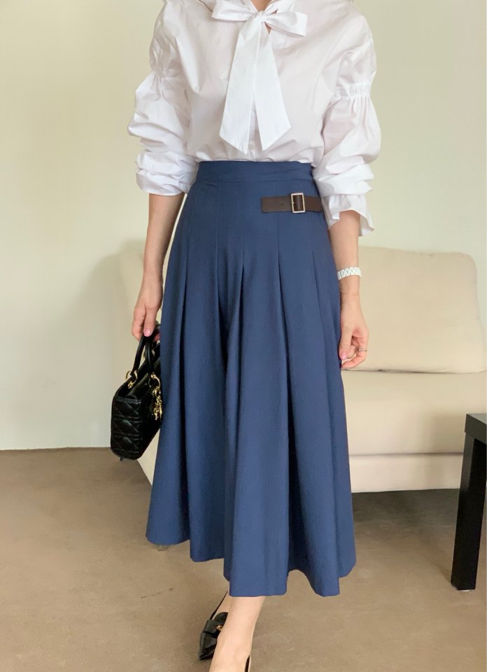 Elmu - Korean Women Fashion - #womensfashion - From Buckle Skirt - 2