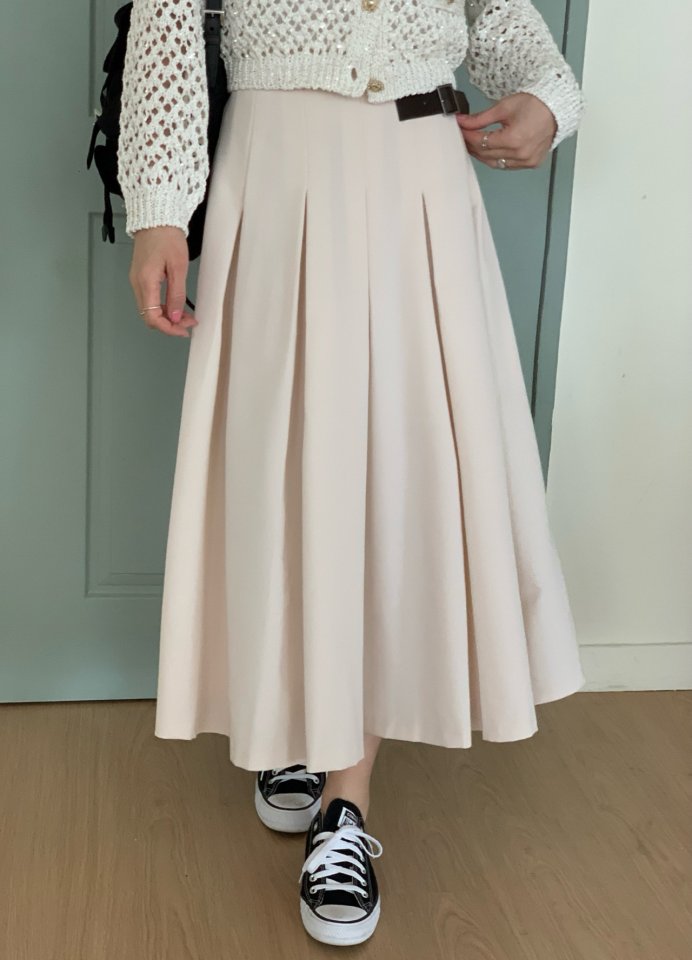 Elmu - Korean Women Fashion - #momslook - From Buckle Skirt - 4