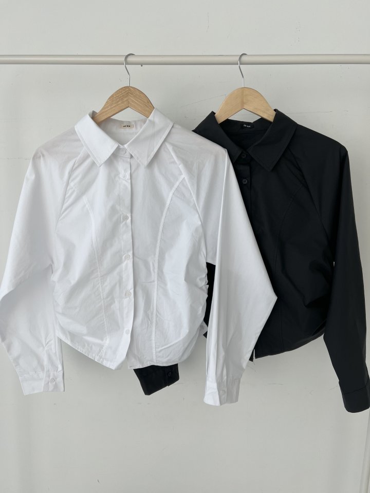 Enten - Korean Women Fashion - #momslook - Shirring Raglan Shirt - 5