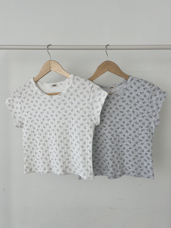 Enten - Korean Women Fashion - #vintageinspired - Bear Tee - 6