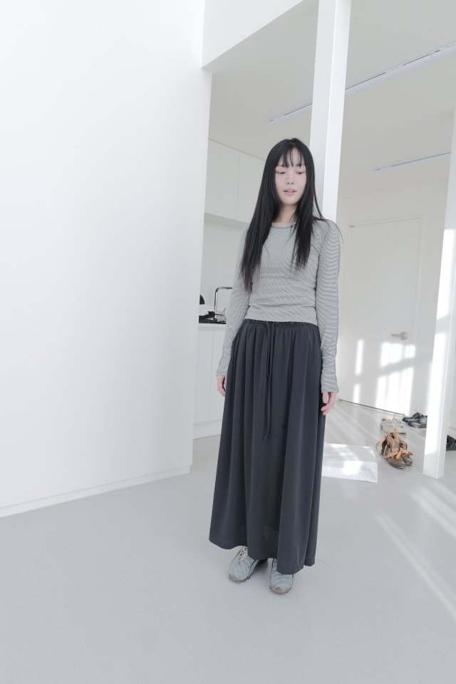 Enten - Korean Women Fashion - #vintageinspired - Sand Long Skirt - 2