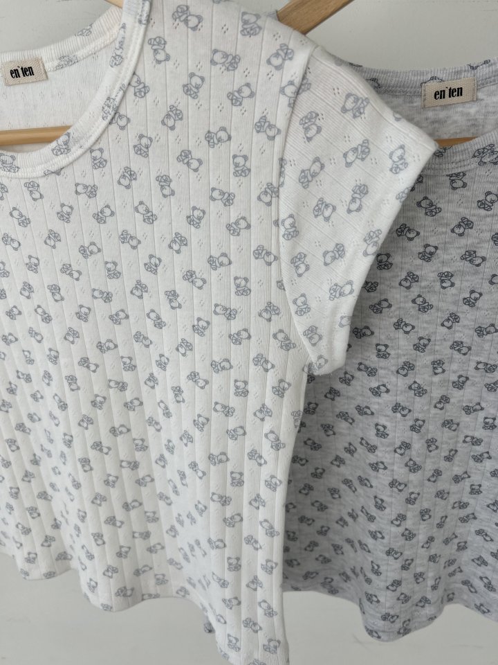 Enten - Korean Women Fashion - #vintagekidsstyle - Bear Tee - 7