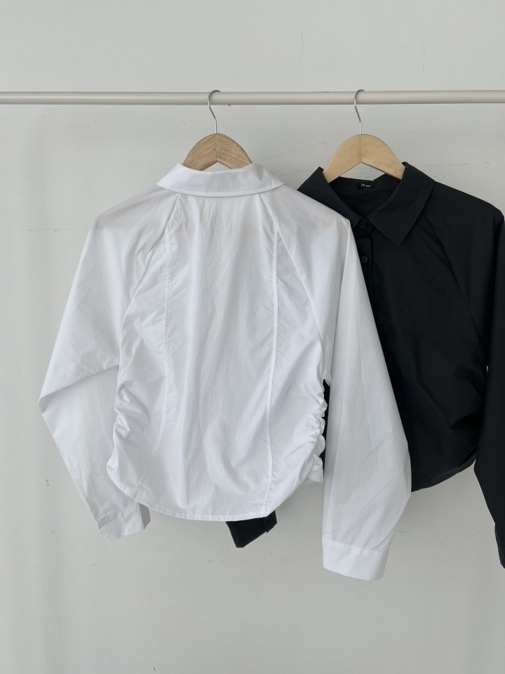 Enten - Korean Women Fashion - #womensfashion - Shirring Raglan Shirt - 6