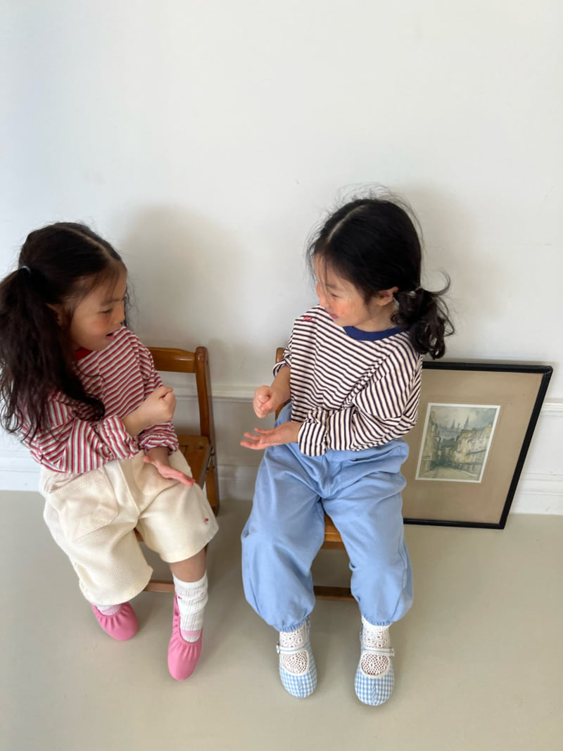 Fine-Studio - Korean Children Fashion - #childofig - Marine Stripe Tee - 8