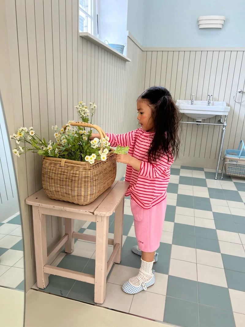 Fine-Studio - Korean Children Fashion - #designkidswear - Cream Stripe Tee - 11