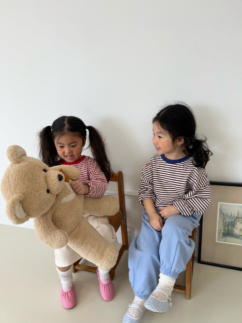 Fine-Studio - Korean Children Fashion - #designkidswear - Marine Stripe Tee - 10