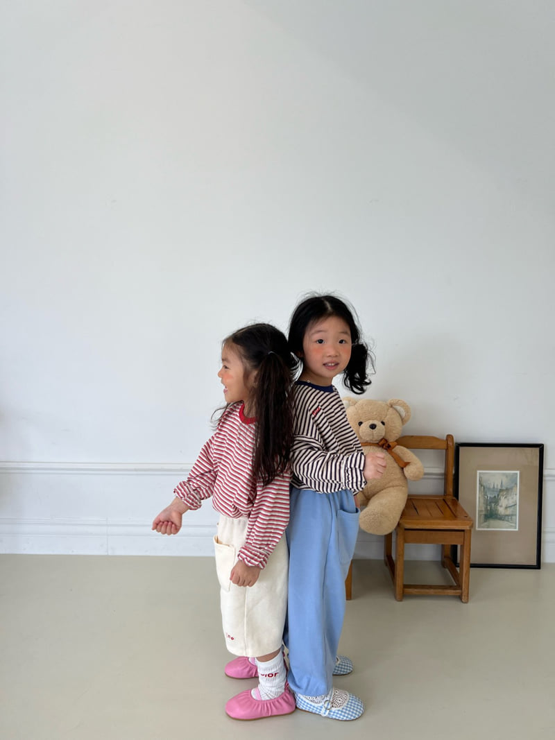 Fine-Studio - Korean Children Fashion - #discoveringself - Marine Stripe Tee - 11