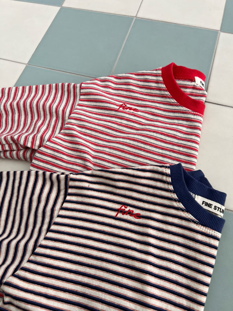 Fine-Studio - Korean Children Fashion - #fashionkids - Marine Stripe Tee - 12