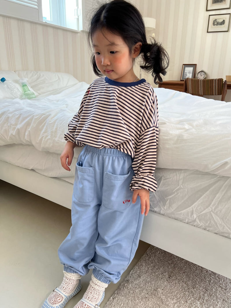 Fine-Studio - Korean Children Fashion - #littlefashionista - Marine Stripe Tee