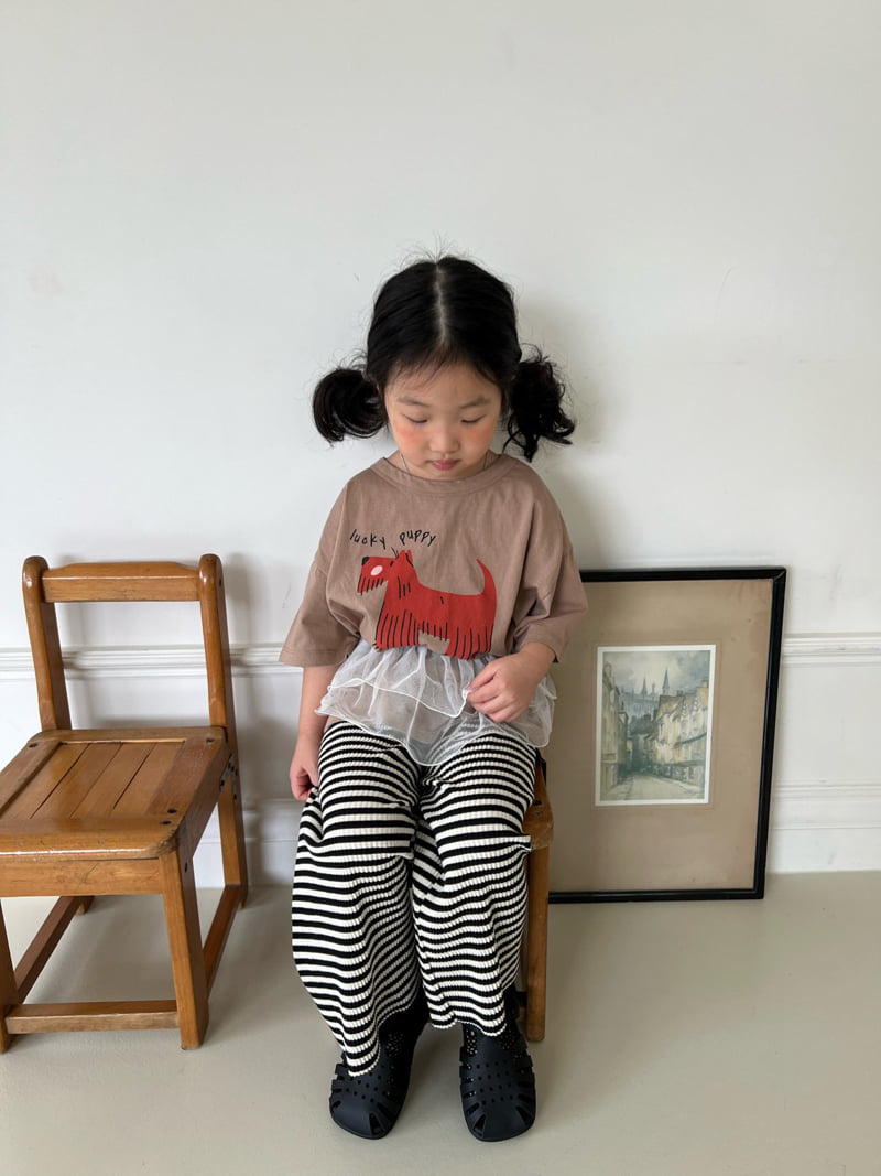 Fine-Studio - Korean Children Fashion - #littlefashionista - Puppy Short Sleeve Tee - 7