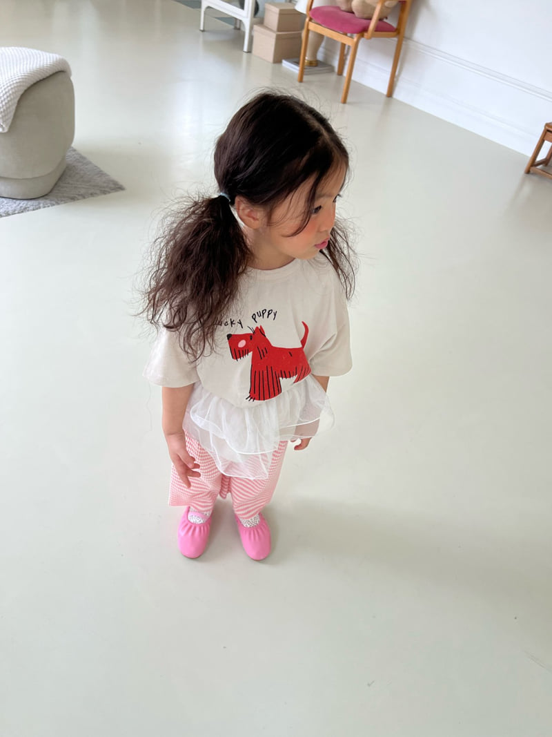 Fine-Studio - Korean Children Fashion - #magicofchildhood - Puppy Short Sleeve Tee - 8