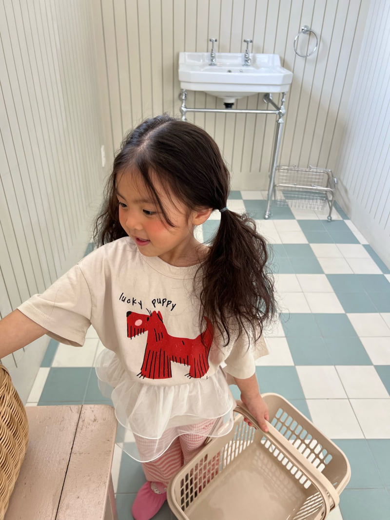 Fine-Studio - Korean Children Fashion - #minifashionista - Puppy Short Sleeve Tee - 9