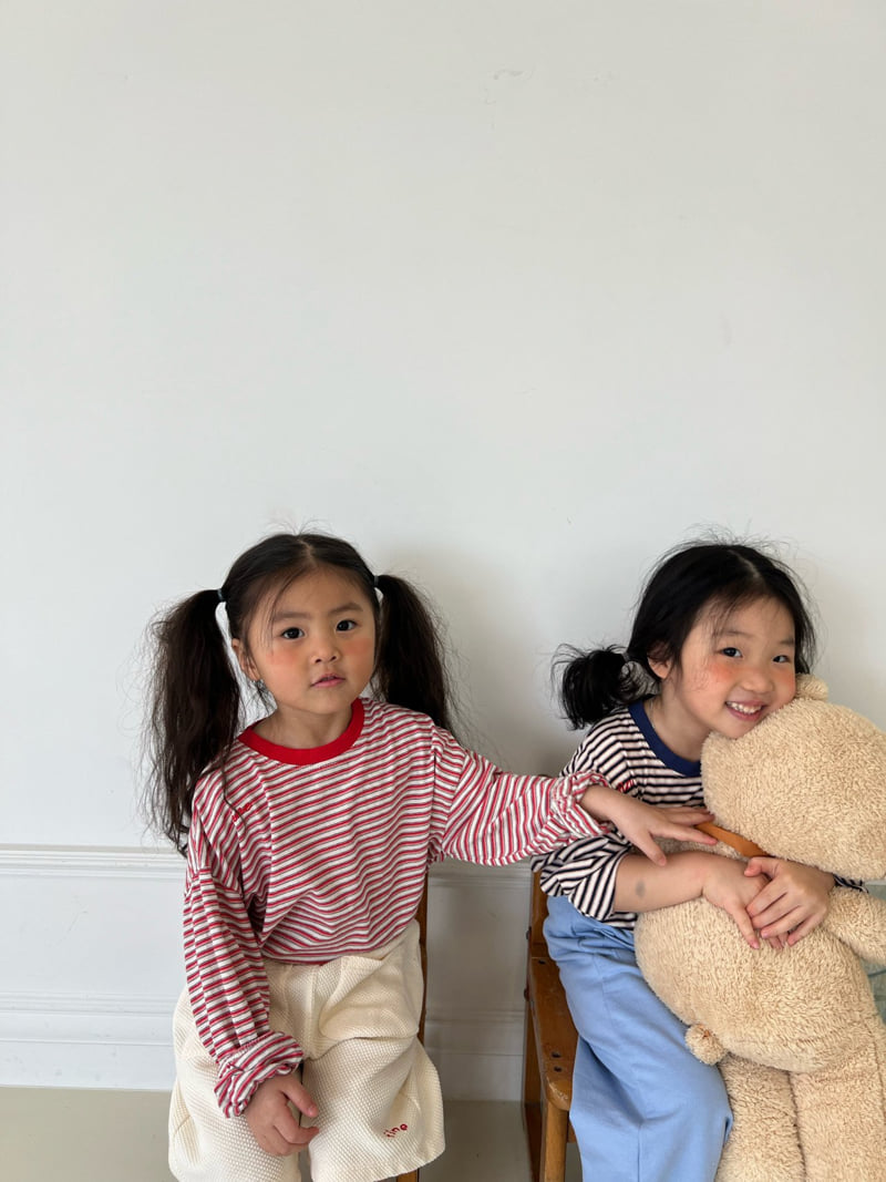 Fine-Studio - Korean Children Fashion - #toddlerclothing - Marine Stripe Tee - 6