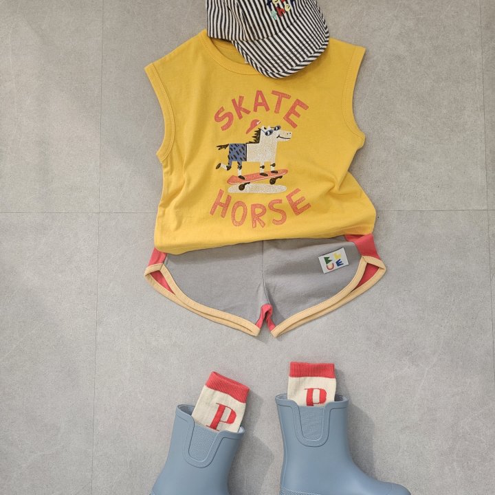 Firstblue - Korean Children Fashion - #Kfashion4kids - Skate Horse Sleeveless Tee - 8