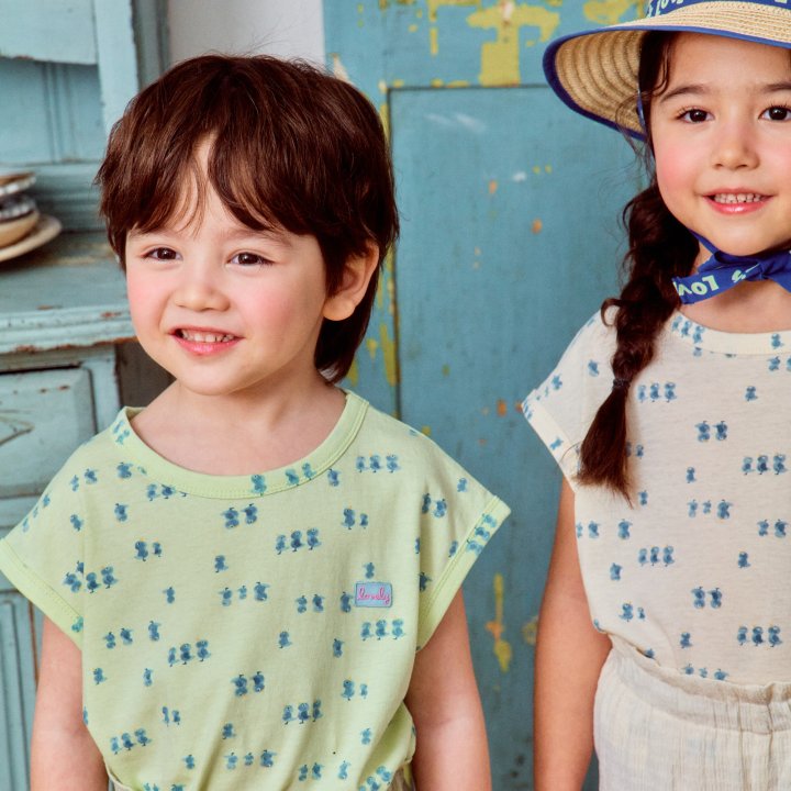 Firstblue - Korean Children Fashion - #Kfashion4kids - Chick Printed Sleeveless Tee - 6