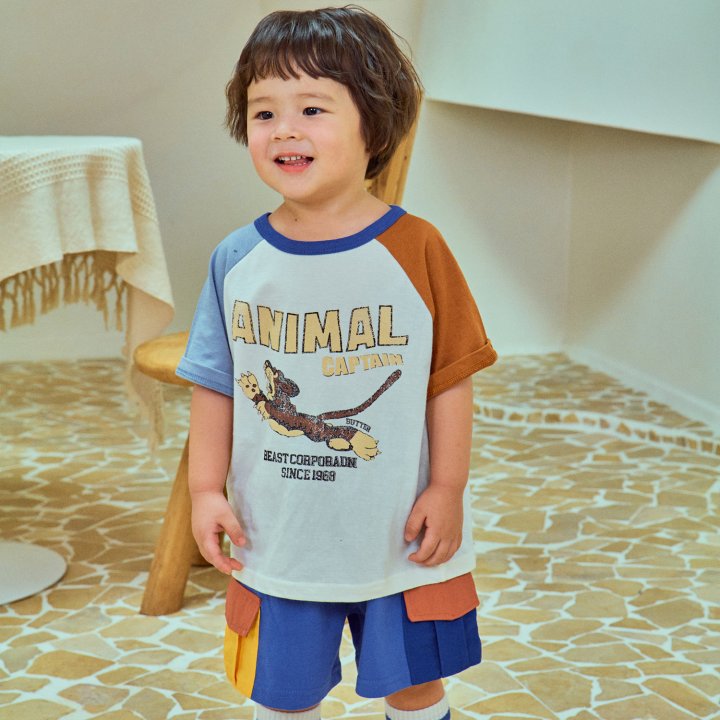 Firstblue - Korean Children Fashion - #Kfashion4kids - Captain Tiger Tee - 2
