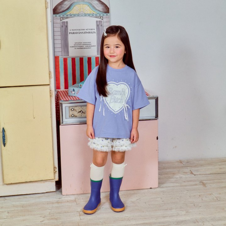 Firstblue - Korean Children Fashion - #kidzfashiontrend - Bambi Heart Short Sleeve Tee - 4