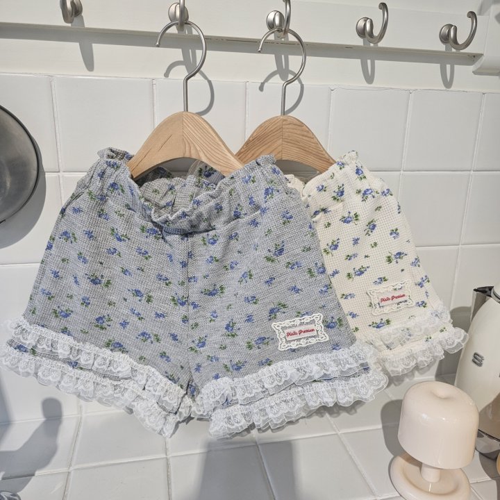 Firstblue - Korean Children Fashion - #Kfashion4kids - Waffle Flower Pants - 8