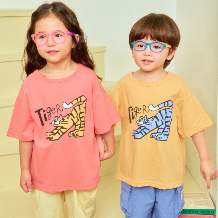 Firstblue - Korean Children Fashion - #childofig - Tiger Printed Tee - 3