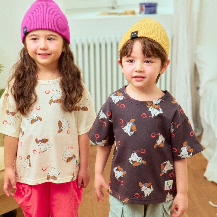 Firstblue - Korean Children Fashion - #childofig - Puppy Printed Tee - 4
