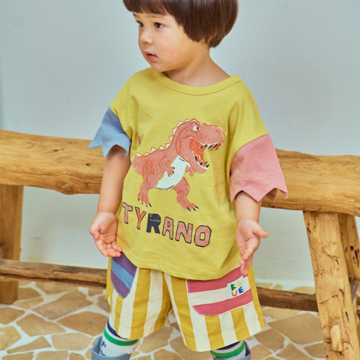 Firstblue - Korean Children Fashion - #childrensboutique - Tyranno Short Sleeve Tee - 2