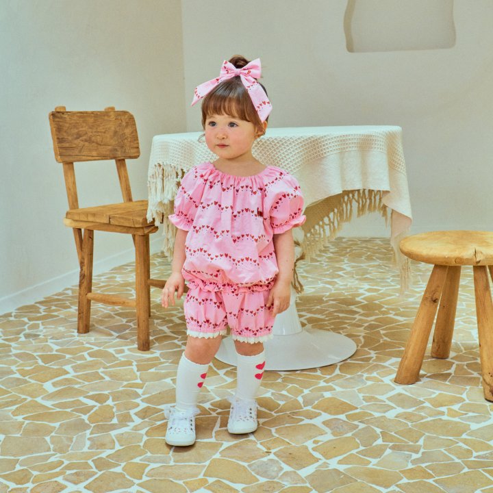 Firstblue - Korean Children Fashion - #childrensboutique - Heart Balloon Shorts - 3
