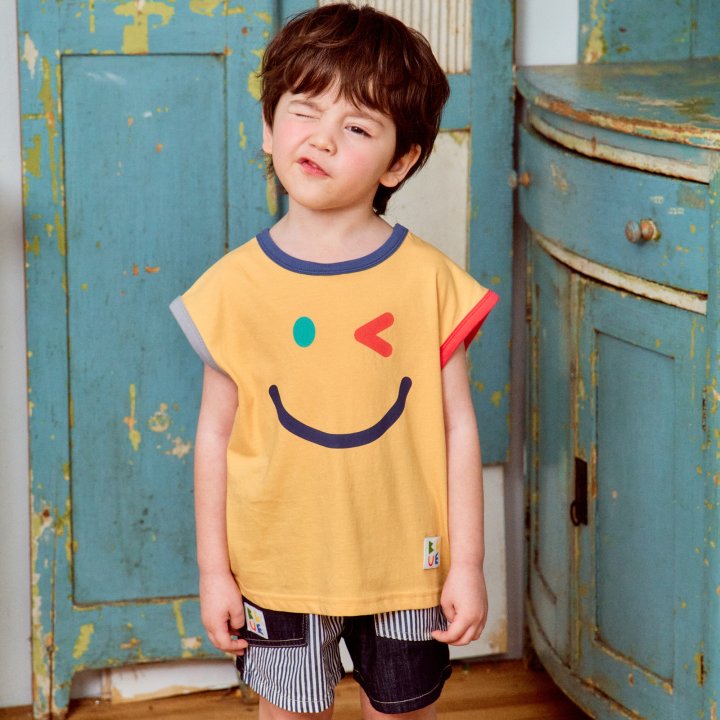Firstblue - Korean Children Fashion - #designkidswear - Color Smile Sleeveless Tee