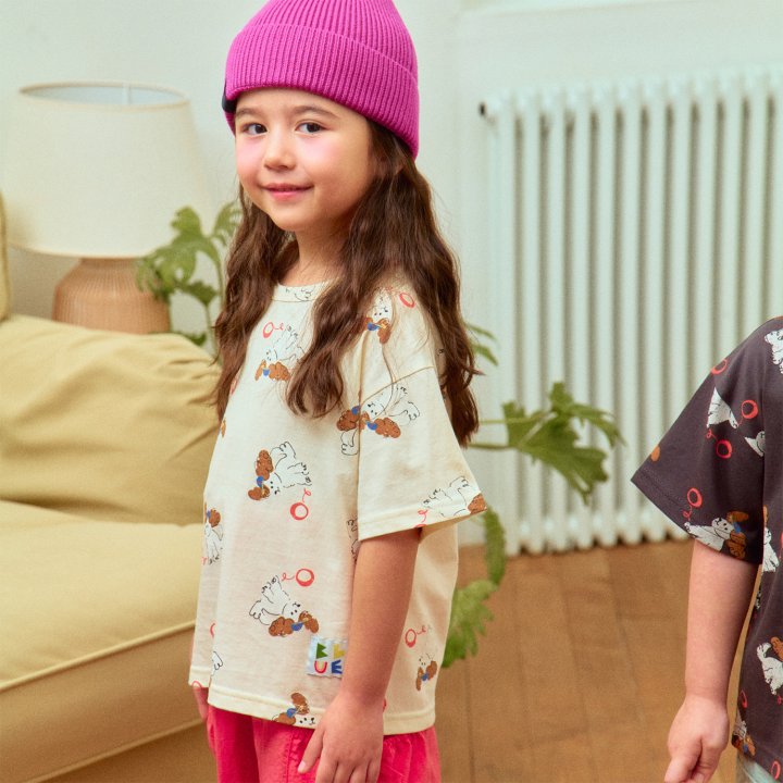 Firstblue - Korean Children Fashion - #designkidswear - Puppy Printed Tee - 5