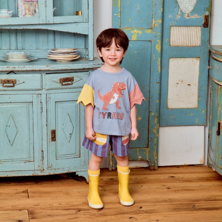 Firstblue - Korean Children Fashion - #designkidswear - Tyranno Short Sleeve Tee - 3