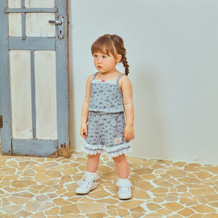 Firstblue - Korean Children Fashion - #designkidswear - Waffle Flower Pants - 2