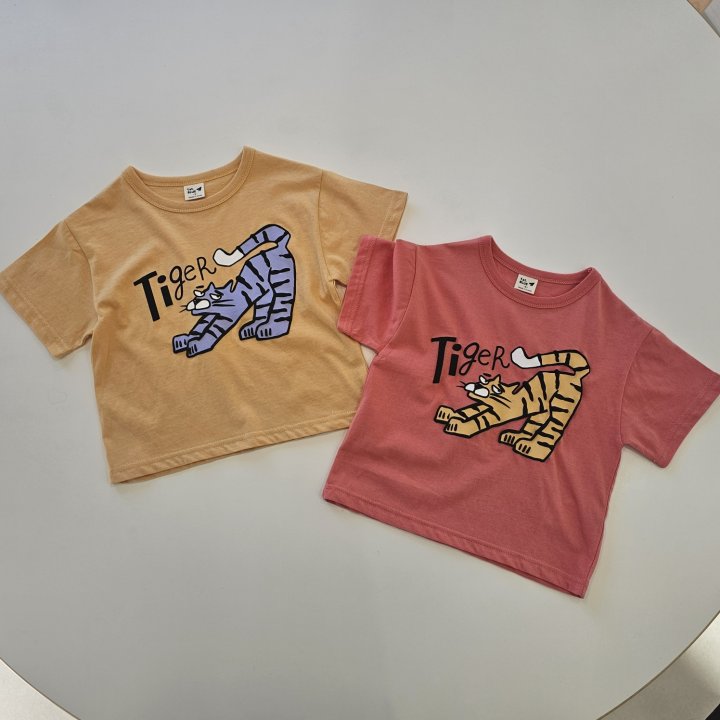 Firstblue - Korean Children Fashion - #discoveringself - Tiger Printed Tee - 7